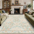 MUJOO 8x10 Area Rugs, Floral Washable Rugs by MUJOO