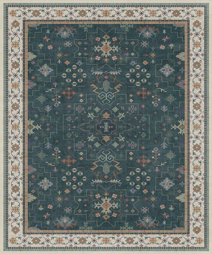 Dark Green Oushak Living Room Rug 10x12 - Image 2