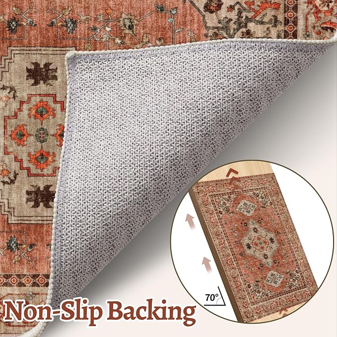 Boho Small Area Rug, 2x3 Washable Rug - Image 6