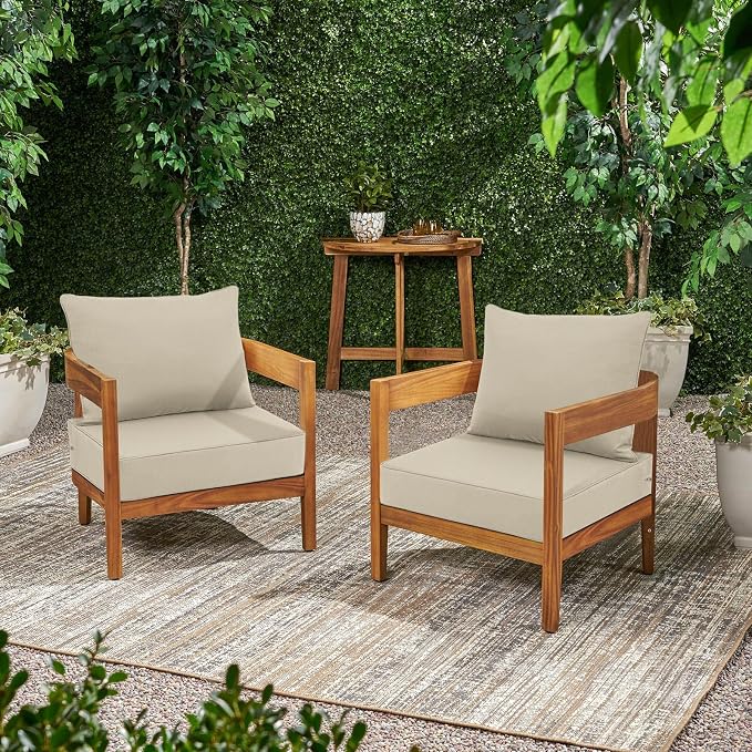 Favoyard Outdoor Seat Cushion Set 24 x 24 Inch Water-Resistant & Fade-Resistant - Image 6