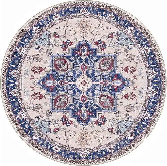 OPPODREAM Thin Round Rug 4ft, Washable Circle Rug 4ft - Image 9
