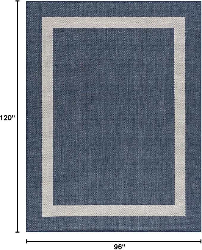 CAMILSON Outdoor Rug 8x10, Modern Outside Rugs - Image 2