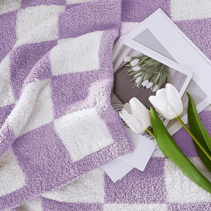 WRENSONGE Checkered Throw Blanket, Travel Lightweight Bed Blanket - Image 3