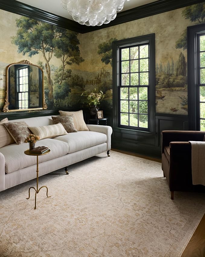 Loloi Chris Loves Julia Palma Collection PLM-01 Ivory/Sand 2'-7" x 12'-0" by Loloi