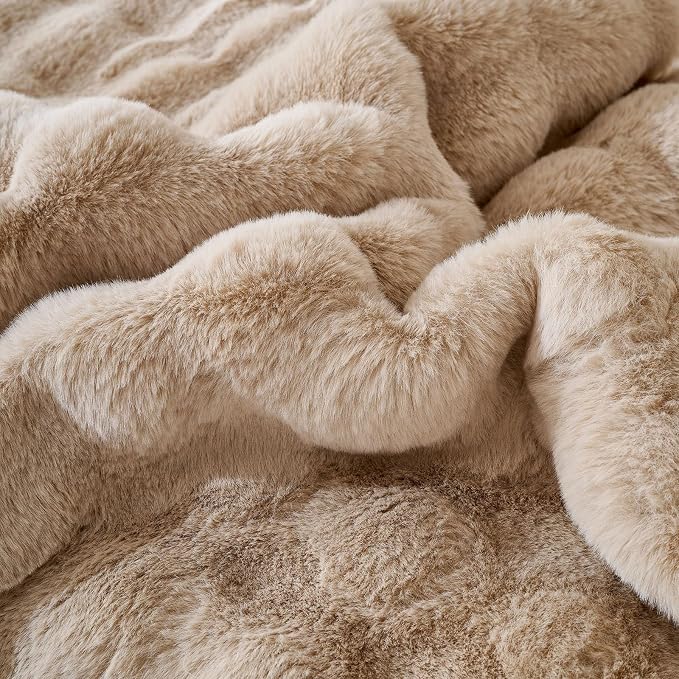 Faux Fur Decorative Throw Pillow Cover Plush Thick Bubble Pillow Covers Luxury - Image 3