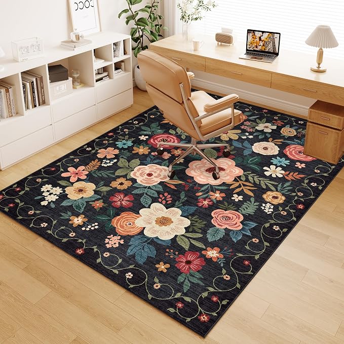 DUKINO 6x9 Area Rug, Floral Rugs - Image 6