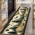Brown Bohemian Bear Runner Rug 3.3x7ft by Unknown