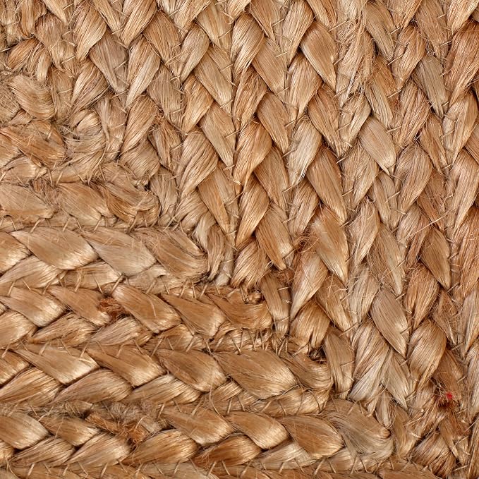 GLAMBURG Jute Braided Placemats Set of 4 Reversible, 100% Jute, Nonslip 13x13 - Image 4