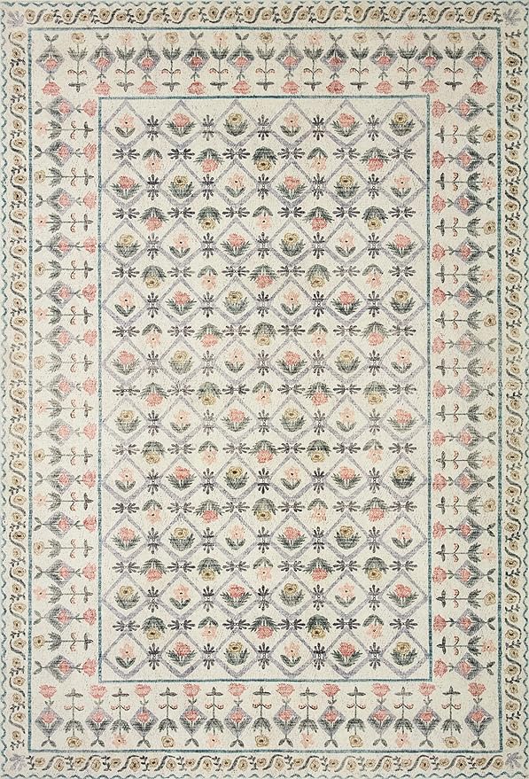 Loloi Rifle Paper Co. Eden Collection EDE-03 Lattice Ivory 8'-6" x 11'-6" Area - Image 3