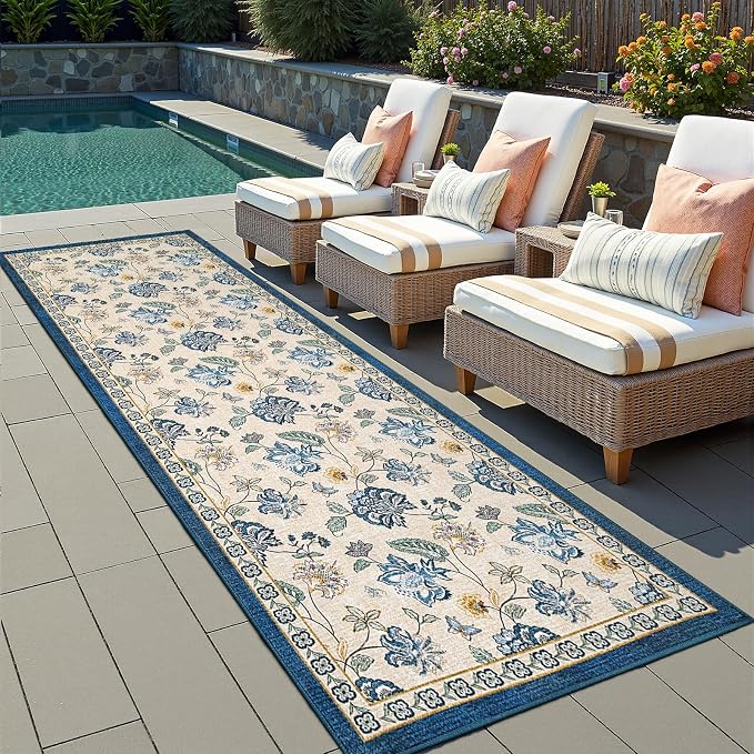 jinchan Elora 3x8 Floral Runner Rug - Image 8
