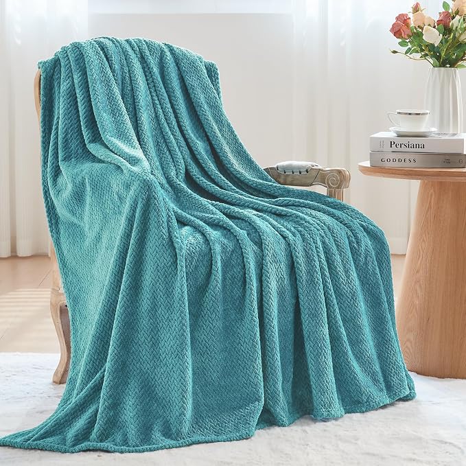 NEWCOSPLAY Super Soft King Blanket Dark Blue Premium Silky Flannel Fleece - Image 7