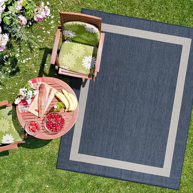 CAMILSON Outdoor Rug 5x7, Modern Outside Rugs - Image 7