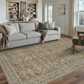 4x6 Brown Area Rug Washable Vintage Distressed Office Carpet Low Pile Entryway by PureCozy