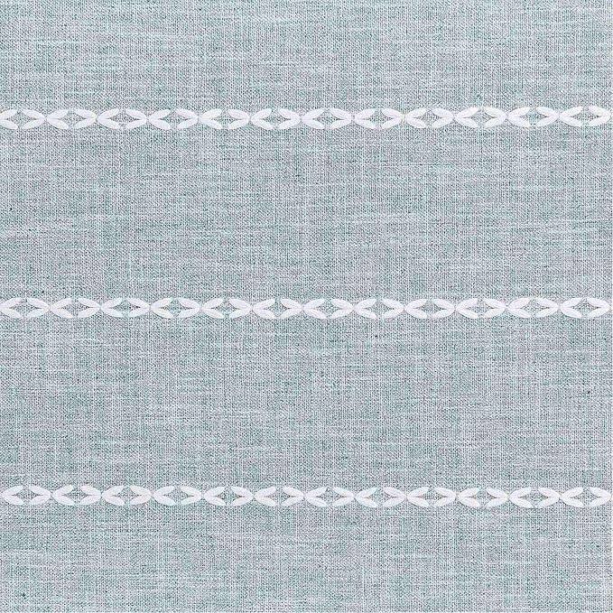 ZeeMart Farmhouse Braided Striped Table Runner, Rustic Blue Table Runners 48 - Image 6