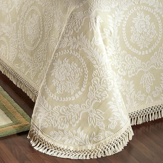 Timeless Vintage Style Bedding | Neutral Sage and Ecru | Textured Matelasse - Image 4
