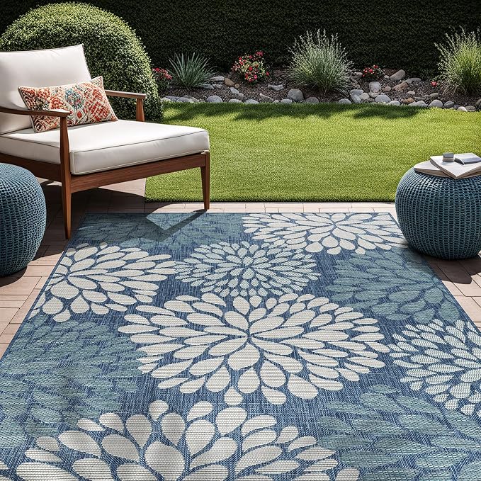 Beverly Rug Outdoor Rug 9x12 Modern Exotic Tropical Leaf Area Rugs - Image 7