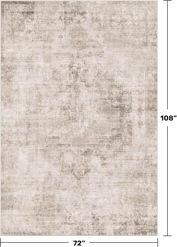 Neutral Farmhouse Area Rug for Bedroom - Image 2