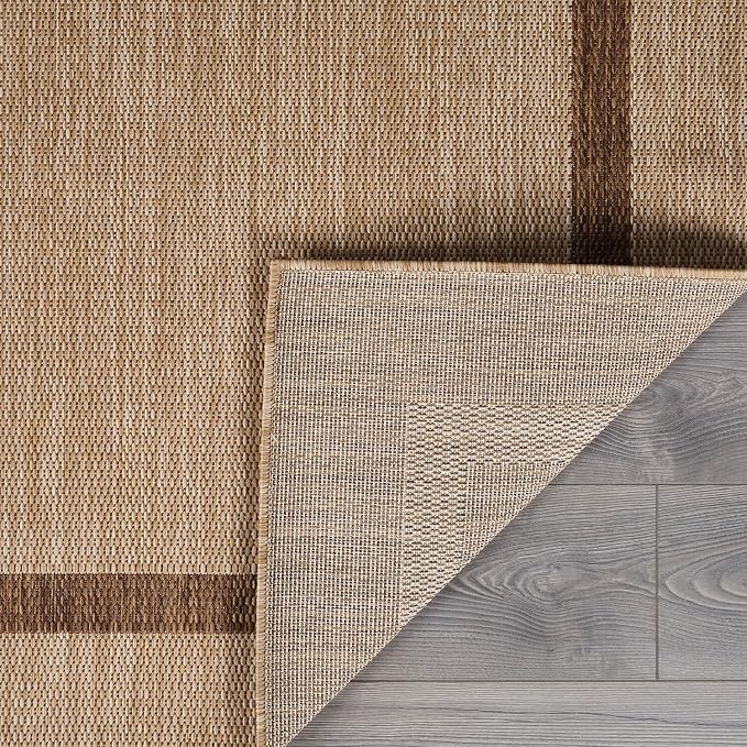 Bordered Outdoor Rug 6x9 Washable Outside Carpet - Image 3