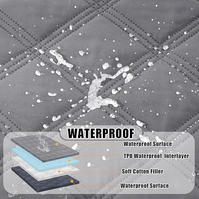 Smiry Waterproof Dog Bed Cover Blanket 82x82, Soft Reversible Pet Blanket - Image 2