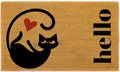Coir Door Mats 17" X 30", Non-Slip Sturdy, PVC Backed Heavy Duty, Love of Cats by Unknown