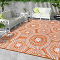 Ileading Large Plastic Outdoor Rug 9x12ft Modern Geometric Style Reversible by Ileading