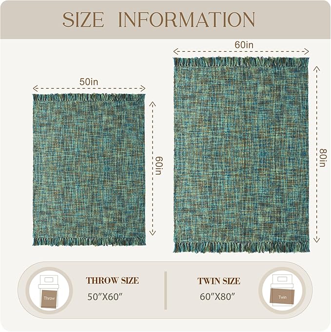 Multi-Color Green Cable Knitted Throw Blanket - Image 9