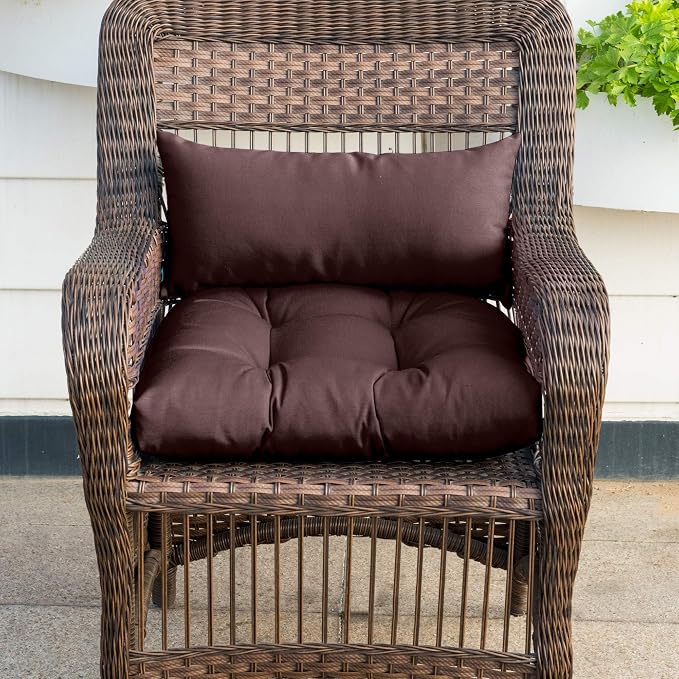 QILLOWAY Outdoor Patio Wicker Seat Cushions Group Loveseat/Two U-Shape/Two - Image 5