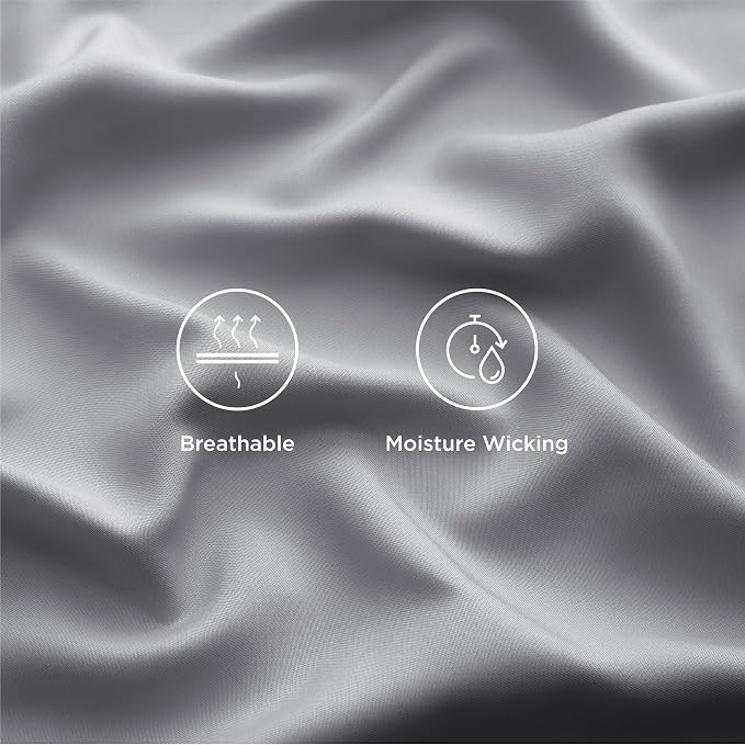 Bedsure Full Size Bed Sheets, Cooling Sheets, Rayon Derived from Bamboo - Image 4