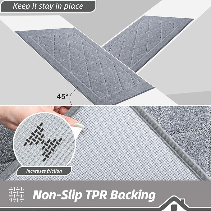 BEQHAUSE Dirt Trapper Door Mat 24" x 60", Doormat Non-Slip Entryway Rugs - Image 5