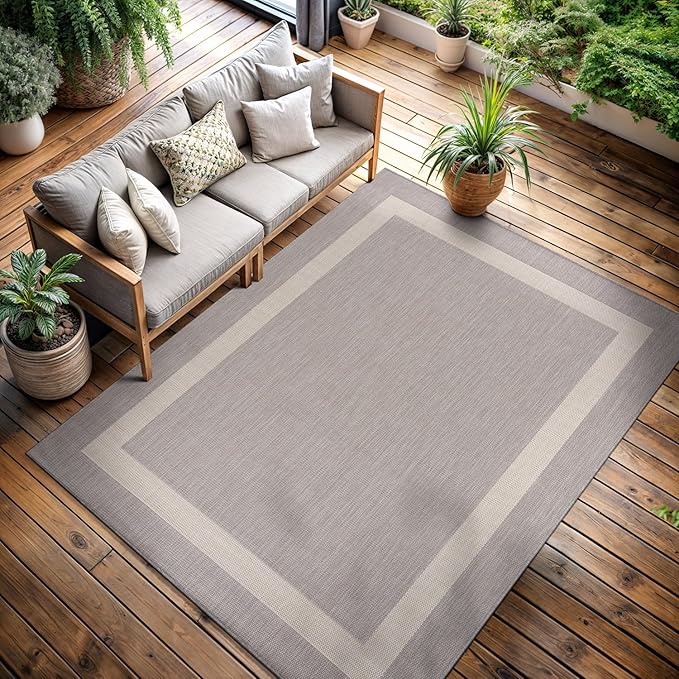 CAMILSON Outdoor Rug 8x10, Modern Outside Rugs - Image 7