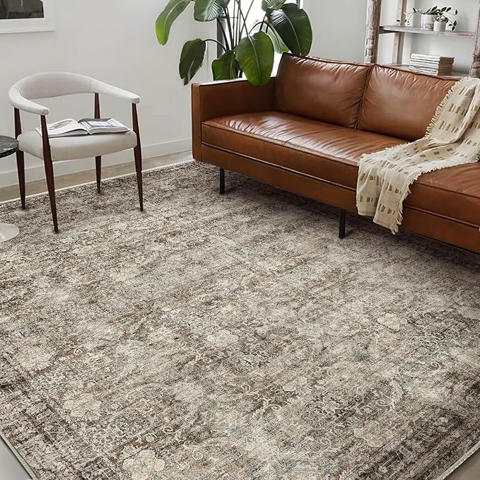 Area Rug 6'x9' Washable Vintage Traditional Floor Cover Thin Retro Kitchen - Image 2