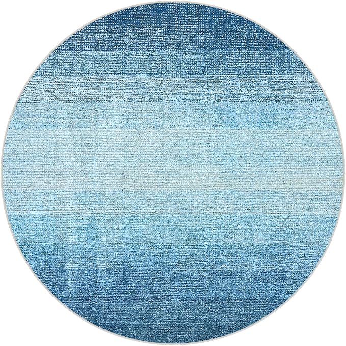 Wonnitar Modern Ombre Washable Round Rugs 5ft, Soft Circle Bedroom Area Rug - Image 9