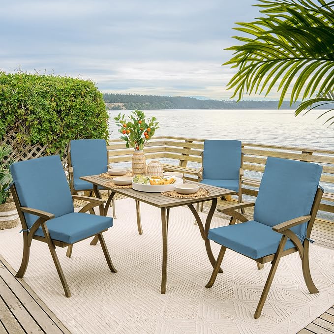 Arden Outdoor Dining Chair Cushion, 2 Pack, 20 x 20, Rain-Proof, Fade Resistant - Image 6