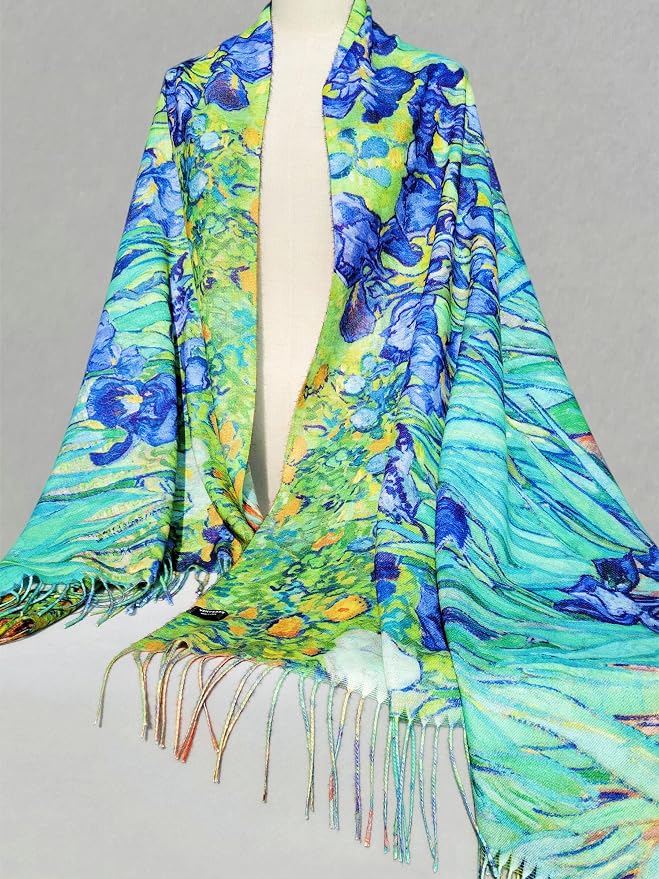 VENVSBEE Reversible Scarf Soft Large Shawl Wrap Blanket Double Sided Art Print - Image 2