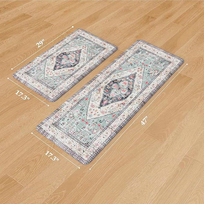 KIMODE Farmhouse Kitchen Mats, Anti Fatigue Kitchen Rugs Sets of 2, Non Slip - Image 3