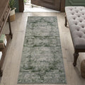 jinchan Green Runner Rug 2x5 by JINCHAN