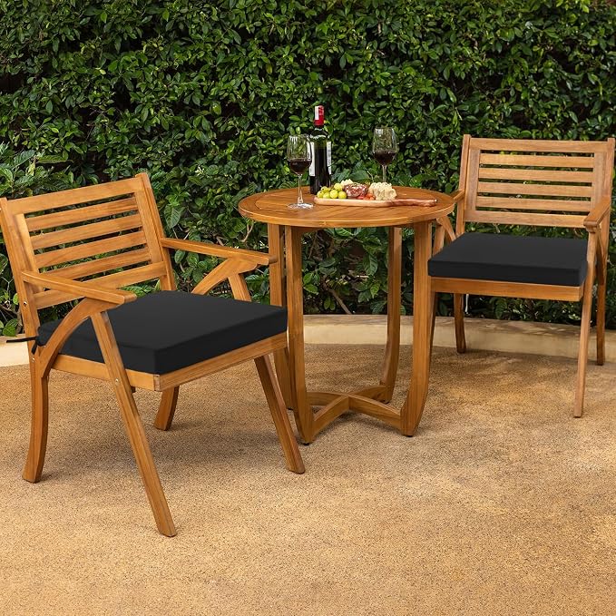 Outdoor Chair Cushions Set of 2: Waterproof & Fade Resistant Deep Seat Cushion - Image 2