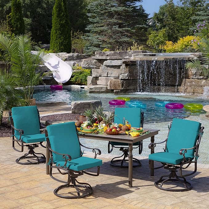Arden Outdoor Dining Chair Cushion, 20 in x 20 in, Weather-Proof, Rain-Proof - Image 4