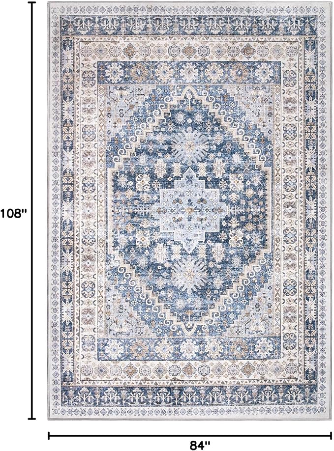 zesthome 7x9 Area Rug, Super Soft Washable Rugs - Image 2