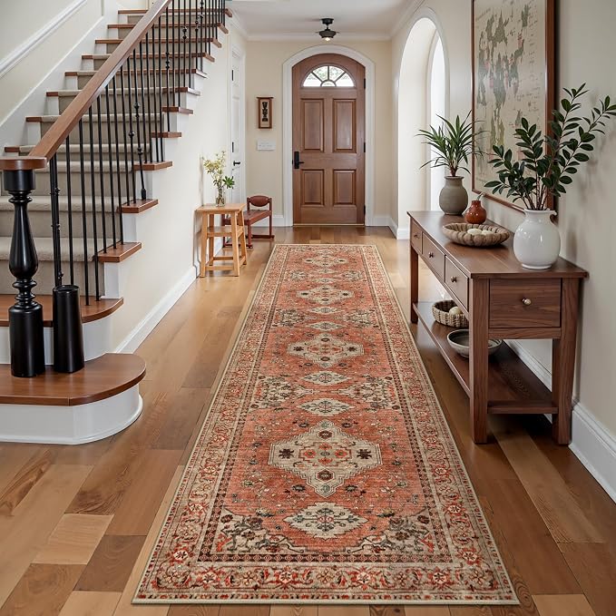 Tangsoo Boho Hallway Runner Rug 2.6x10 Washable Runner Rug - Image 2
