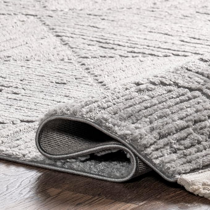 nuLOOM Kerry Light Grey, Soft and Cozy, High Traffic, Stain Resistant, Easy - Image 6