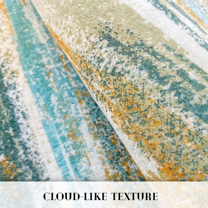 Modern Abstract Small Area Rug Indoor 3x5 Washable Rug Non-Slip Soft Entryway - Image 8