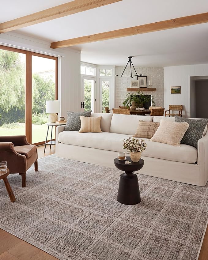 Loloi Angela Rose Ember Collection EMB-10 Fog/Dove 2'-3" x 3'-10" Accent Rug by Loloi