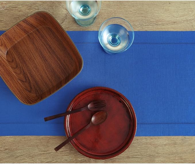 Solino Home Linen Royal Blue Table Runner 36 Inches - Image 3