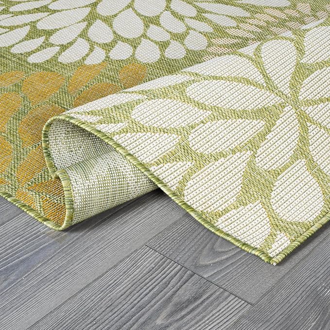 Beverly Rug Outdoor Rug 6x9 Modern Exotic Tropical Leaf Area Rugs - Image 4