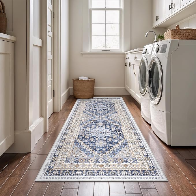 zesthome 2x6 Runner Rug for Hallways, Machine Washable Rug, Non Slip Vintage - Image 7