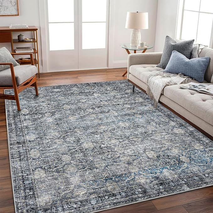 Area Rug 6'x9' Washable Vintage Traditional Floor Cover Thin Retro Kitchen by CHAMPLANT