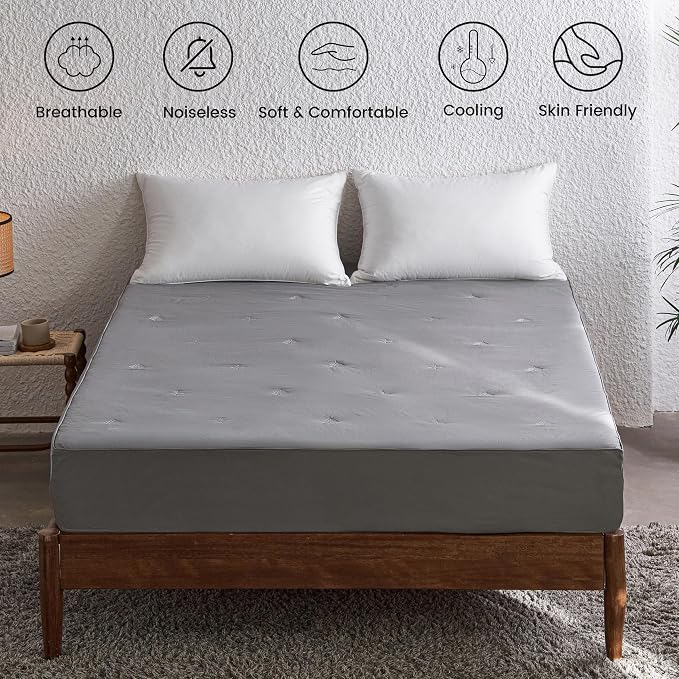 Simple&Opulence Cooling Quilted Mattress Pad – Fitted Sheet Mattress Protector - Image 2