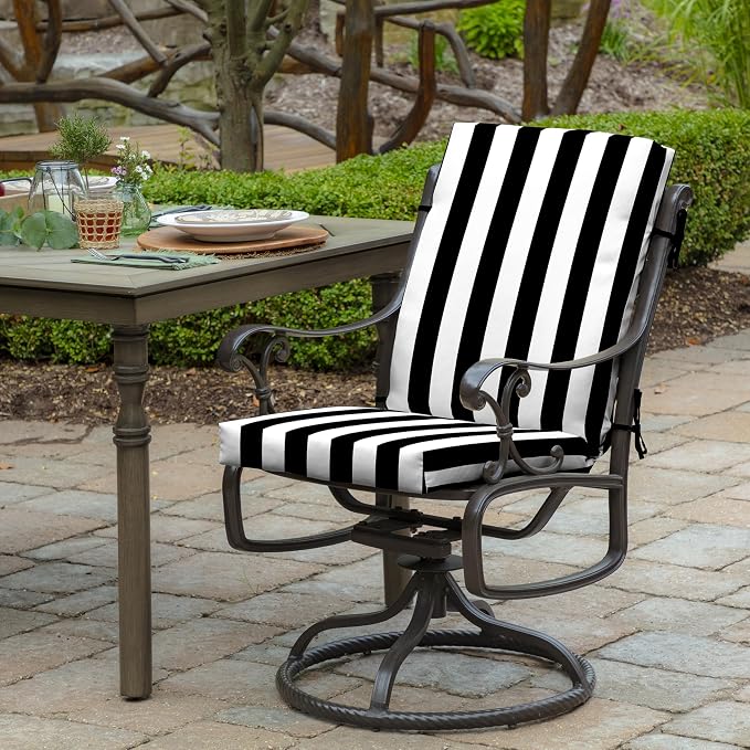 Arden Outdoor Midback Chair Cushion, 18 x 16.5, Rain-Proof, Fade Resistant - Image 2