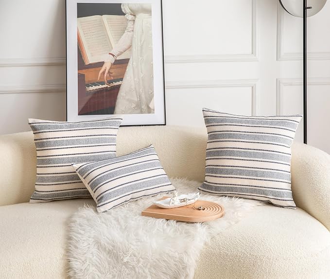 Decorative Boho Throw Pillow Covers, Farmhouse Textured Pillow Case, 20 x 20 - Image 7
